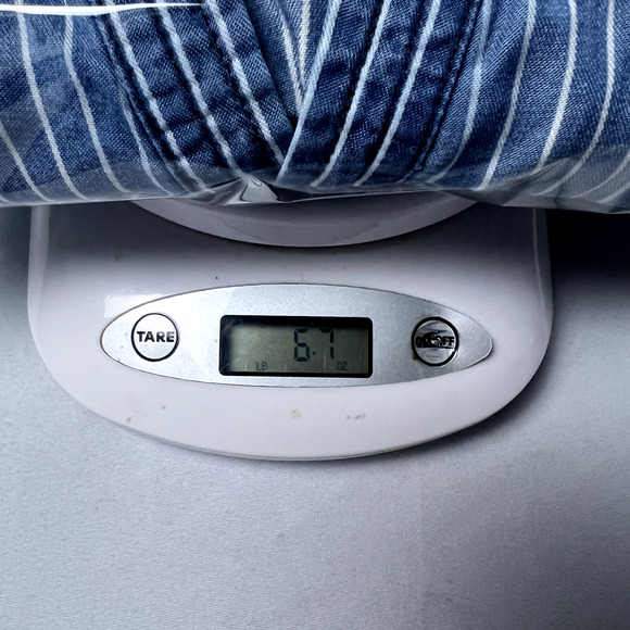 Kelly Renee Blouse Women Medium Blue Striped Long Sleeve Bell Sleeve V Neck Boho - Picture 9 of 9